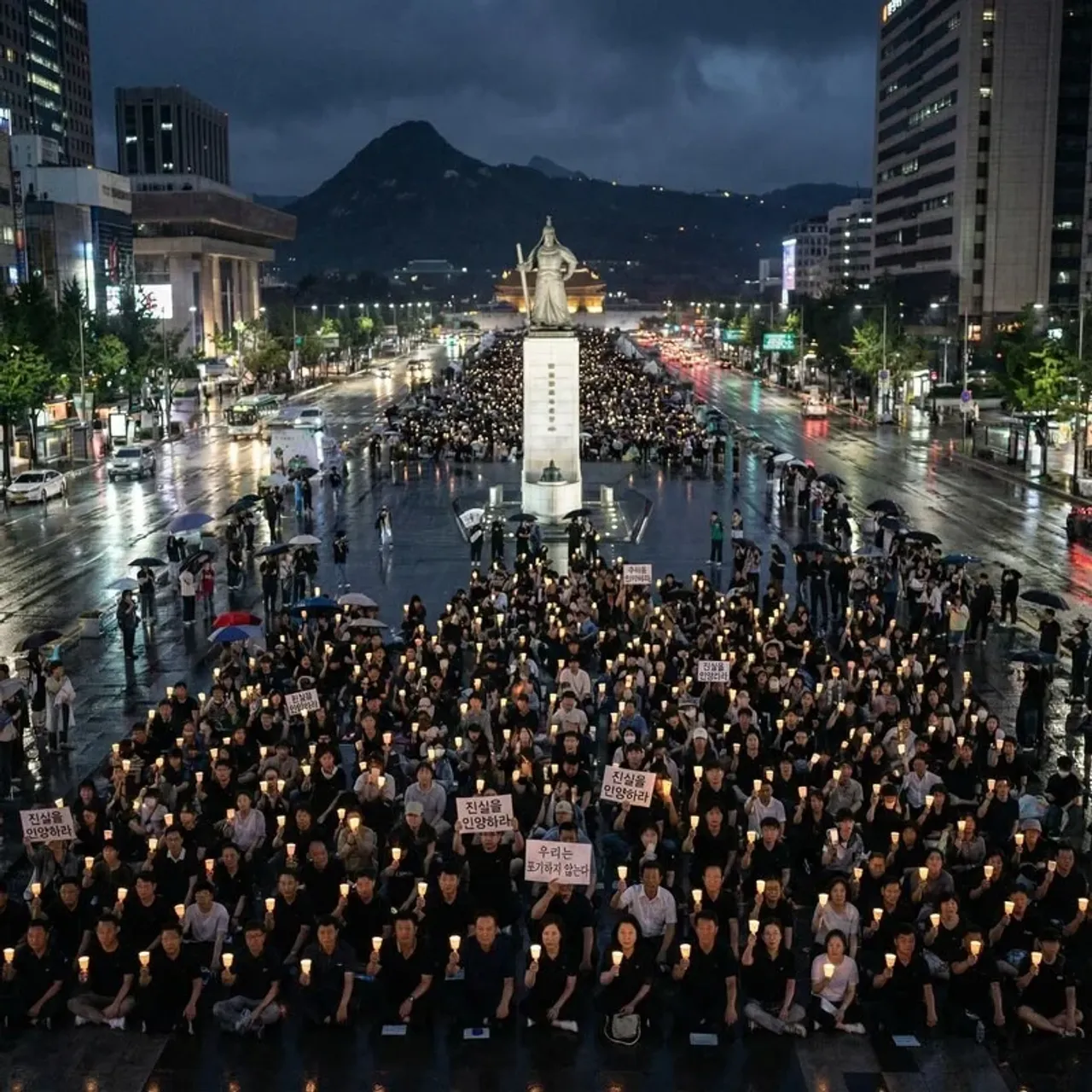 Candlelight protest at Gwanghwamun Square