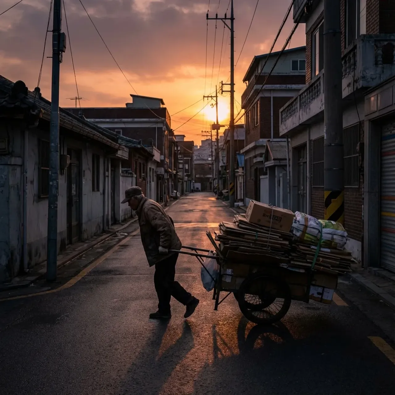 Conceptual image of an elderly individual navigating an increasingly complex and financially burdening healthcare system