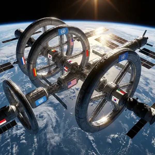 Earth view from space symbolizing international space treaty