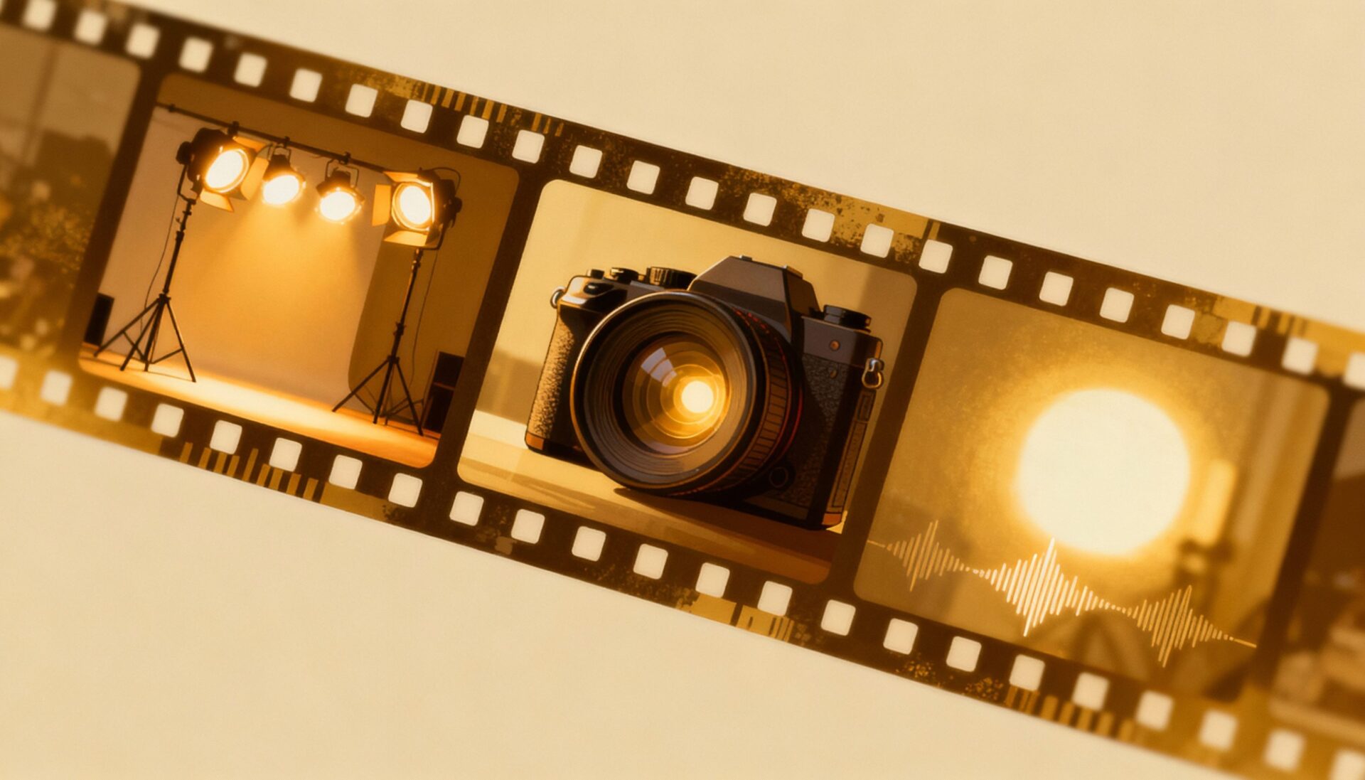 디지털 풍화된 저화질 이미지 원본을 찾아달라고 할 수 있을까? 1 필름 카메라, 조명, 일몰 풍경이 담긴 빈티지 필름 스트립